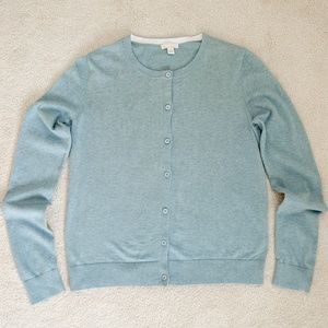 GAP Heathered Blue Cardigan Sweater | Sz M